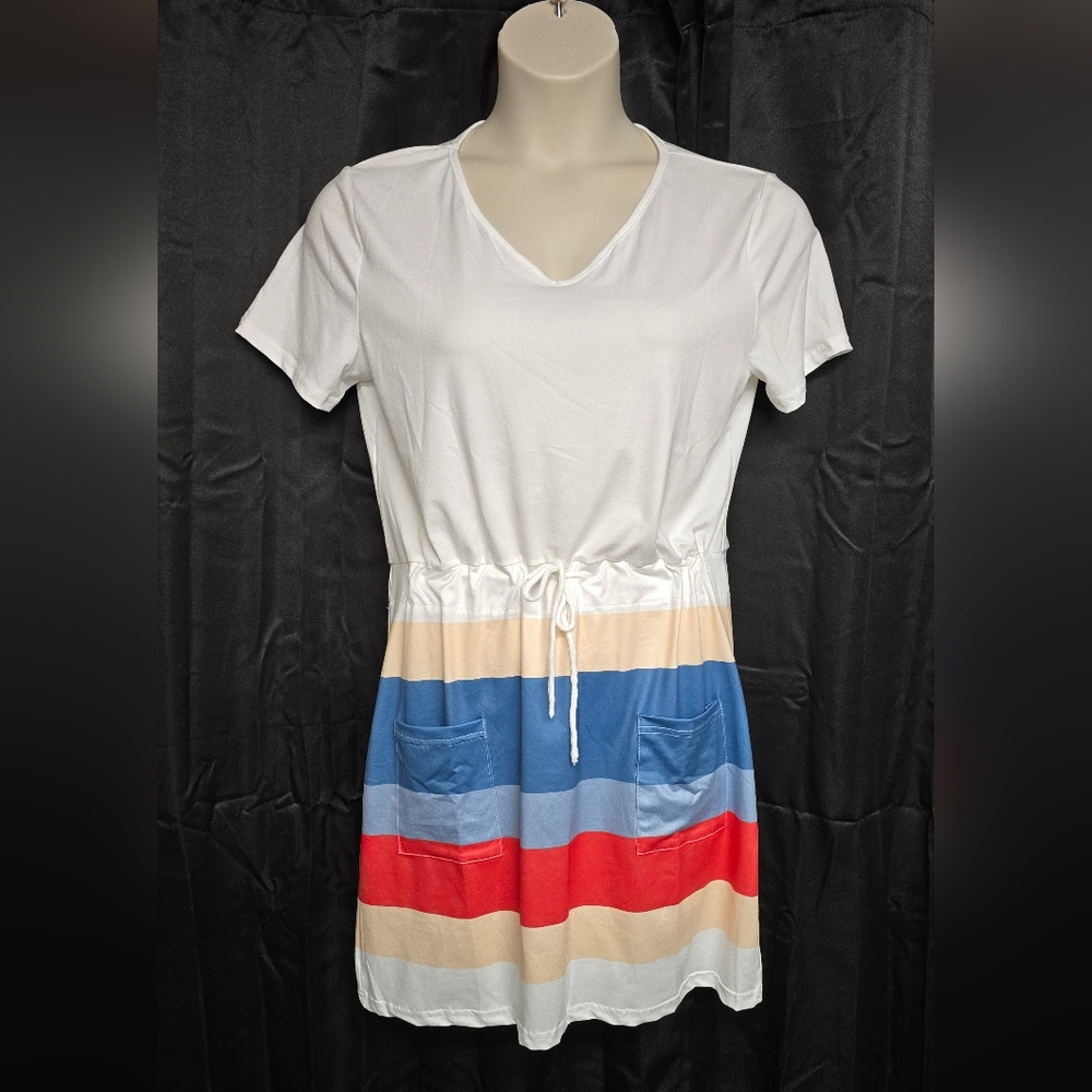 Colorful Striped Women's Dress